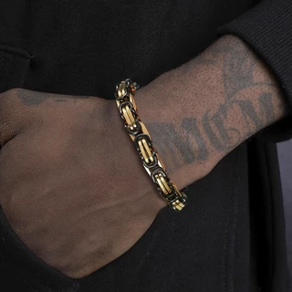 Vnox แฟชั่น Byzantine โซ่ สร้อยข้อมือผู้ชาย, กันน้ํา สเตนเลส โซ่ พังก์ สร้อยข้อมือ คิวบา สายรัดข้อมือ ของขวัญวันเกิด เคร