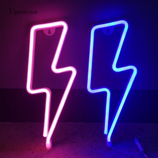 [Uperfector.th] โคมไฟนีออน LED รูปป้ายไฟแฟลช ใช้แบตเตอรี่ USB สําหรับตกแต่งผนังบ้าน ปาร์ตี้เด็ก