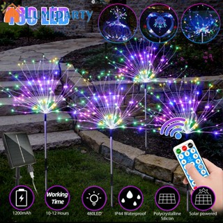 Lumiparty โคมไฟ Led 480 ดวง พลังงานแสงอาทิตย์ 8 โหมด กันน้ํา Ip44 สําหรับตกแต่งสวน กลางแจ้ง