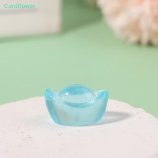 &lt;Cardflower&gt; โมเดลเรซิ่น รูปรองเท้า เรืองแสง ขนาดเล็ก สีทอง สําหรับตกแต่งภูมิทัศน์รถยนต์ DIY 2 ชิ้น