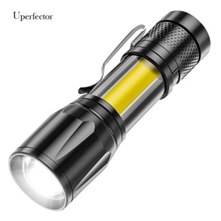 [Uperfector.th] - Xpe+cob ไฟฉาย LED 400mAh แบตเตอรี่ในตัว ชาร์จ USB