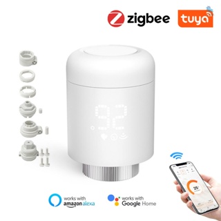 {yali} Tuya Zigbee เทอร์โมสตัทควบคุมอุณหภูมิ หม้อน้ํา วาล์วหม้อน้ําอัจฉริยะ ไร้สาย ควบคุมผ่านแอพ สําหรับ Amaz