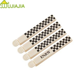 Jujiajia คลิปซีลพลาสติก แบบพกพา สําหรับถนอมอาหาร 4 ชิ้น