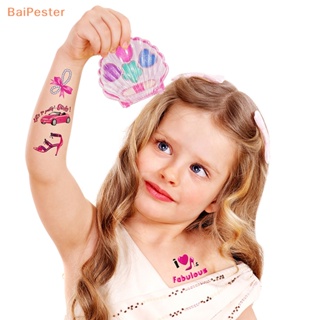 [BaiPester] สติกเกอร์รอยสัก ลายการ์ตูนบาร์บี้ ธีม กันน้ํา สีชมพู สไตล์เรโทร สําหรับติดตกแต่งร่างกายเด็กอนุบาล