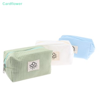 &lt;Cardflower&gt; กระเป๋าเครื่องสําอาง กระเป๋าใส่เหรียญ ดินสอ ลิปสติก ลายสก๊อตวาฟเฟิลน่ารัก มีซิป สําหรับผู้หญิง ลดราคา