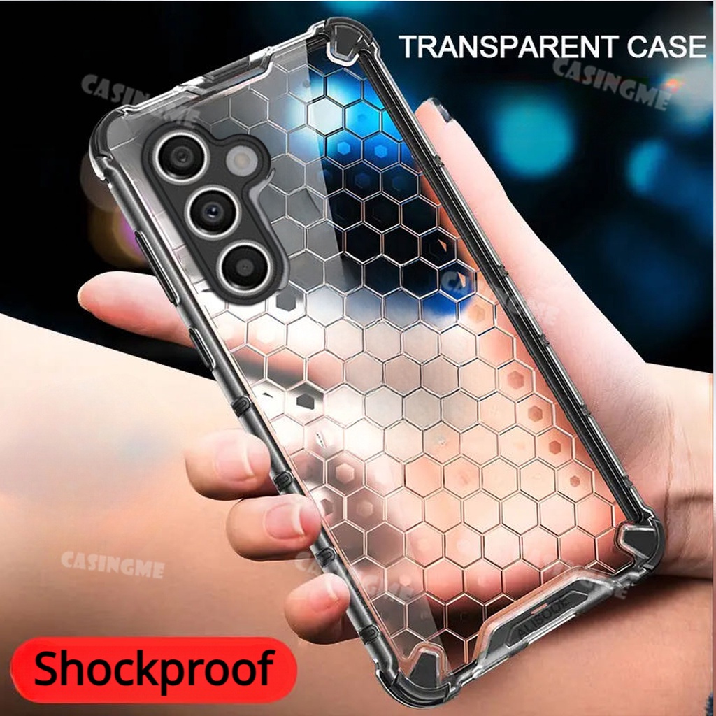เคสโทรศัพท์มือถืออะคริลิคใส กันกระแทก ลายรังผึ้ง สําหรับ Samsung Galaxy S23 FE 2023 S23FE S 23 23S S