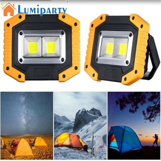 Lumiparty โคมไฟฟลัดไลท์ Led 30w แบบพกพา น้ําหนักเบา กันน้ํา สว่างมาก ชาร์จ Usb สําหรับทํางาน