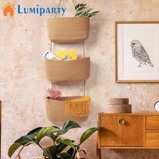 Lumiparty ตะกร้าแขวนผนัง แบบ 3 ช่อง ถอดออกได้ สําหรับห้องนอน ห้องน้ํา