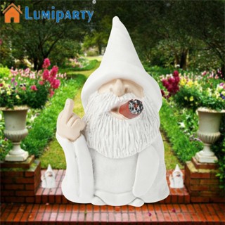 Lumiparty รูปปั้นมนุษย์แคระเรซิ่น ขนาดกลาง สําหรับตกแต่งสวน สนามหญ้า