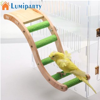 Lumiparty บันไดไม้ แบบโต้ตอบ อุปกรณ์เสริม สําหรับสัตว์เลี้ยง นก