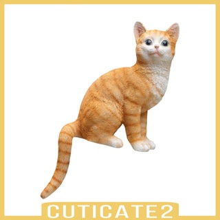 [Cuticate2] ฟิกเกอร์รูปปั้นแมว สร้างสรรค์ สําหรับตกแต่งบ้าน ระเบียง สวน กลางแจ้ง