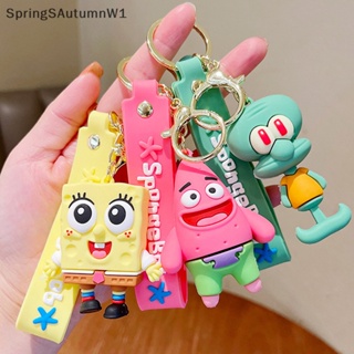 [SpringSAutumnW] พวงกุญแจ จี้ตุ๊กตาการ์ตูน SpongeBob Kawaii น่ารัก สําหรับห้อยกระเป๋าเป้สะพายหลัง เครื่องประดับ ของขวัญวันหยุด เพื่อน