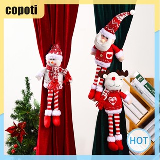 Copoti สายรัดผ้าม่าน แบบนิ่ม ลายคริสต์มาส สําหรับตกแต่งบ้าน เทศกาลปีใหม่