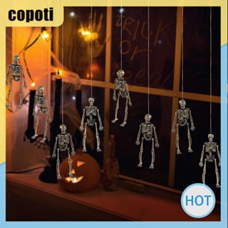 Copoti ชุดหัวกะโหลกฮาโลวีน 8 ชิ้น พร้อมเชือก สําหรับตกแต่งบ้าน