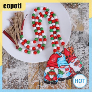 Copoti จี้ไม้ รูปซานตาคลอส สําหรับแขวนตกแต่งผนังบ้านฟาร์ม คริสต์มาส