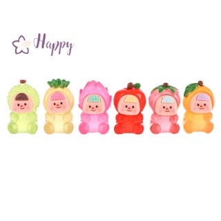 &lt;Happybay&gt; เครื่องประดับเรซิ่น รูปผลไม้ สตรอเบอร์รี่ ส้ม ทุเรียน DIY สําหรับตกแต่งบ้านตุ๊กตา