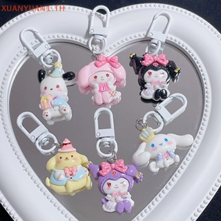 SANRIO Xuan พวงกุญแจเรซิ่น จี้การ์ตูนอนิเมะ Cinnamon Dog Kuromi Melody น่ารัก สําหรับแขวนกระเป๋า หูฟัง