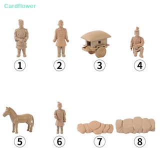 &lt;Cardflower&gt; โมเดลเรซิ่น รูปนักรบดินเผา และม้า สไตล์โบราณ สําหรับตกแต่งบ้าน