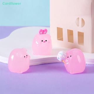 &lt;Cardflower&gt; ลูกหมูเรซิ่นเรืองแสง ขนาดเล็ก สําหรับตกแต่งบ้าน 2 ชิ้น