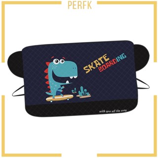 [Perfk] ผ้าคลุมกระจกหน้ารถยนต์ ป้องกันแดด และหิมะ สําหรับยานพาหนะเก๋ง