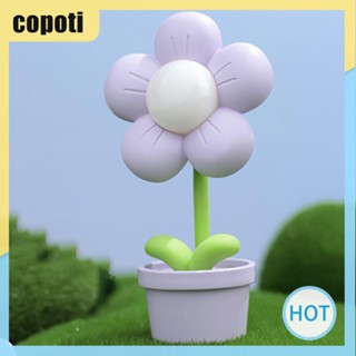 Copoti โคมไฟกลางคืน ลายการ์ตูนดอกไม้น่ารัก ใช้แบตเตอรี่ สําหรับตกแต่งบ้าน ห้องนอนเด็ก