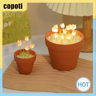 Copoti โคมไฟกลางคืน ใช้แบตเตอรี่ สําหรับตกแต่งบ้าน ห้องนอน