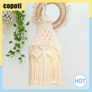 Copoti โคมไฟเชือกถักมือ ผ้าฝ้าย สําหรับตกแต่งบ้าน ห้องนอน