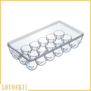 [Lovoski1] ถาดใส่ไข่ แบบใส ความจุขนาดใหญ่ พร้อมฝาปิด สําหรับตู้เย็น