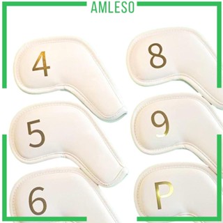 [Amleso] ผ้าคลุมหัวไม้กอล์ฟ หนัง PU พรีเมี่ยม กันรอยขีดข่วน กันสึกหรอ 4-9 PXSA 10 ชิ้น