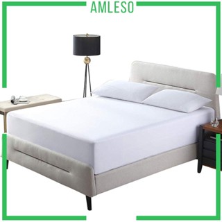 [Amleso] ผ้าปูที่นอน ขนาดควีนไซส์ ทําความสะอาดง่าย สําหรับโรงแรม หอพัก อพาร์ทเมนต์ บ้าน