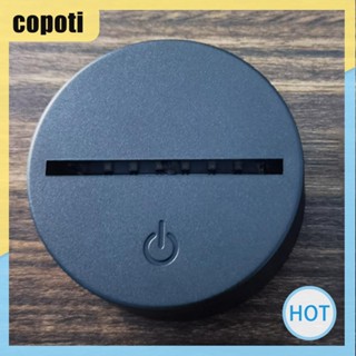 Copoti ฐานไฟ LED 3D ทรงกลม 7 16 สี รีโมตควบคุมสัมผัส สําหรับบ้าน