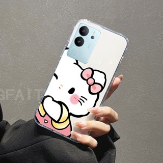 ใหม่ เคสโทรศัพท์มือถือ ซิลิโคนนิ่ม ใส กันกระแทก ลายการ์ตูน KITTY น่ารัก สําหรับ VIVO V29 5G 2023 VivoV29