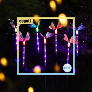 Copoti โคมไฟ รูปผีเสื้อ พลังงานแสงอาทิตย์ 1.2V 600mAh สําหรับตกแต่งสวน ระเบียงบ้าน