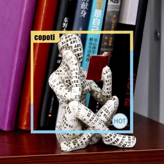 Copoti รูปปั้นเรซิ่น รูปผู้หญิงอ่านหนังสือ สําหรับตกแต่งบ้าน