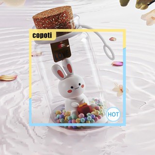 Copoti โคมไฟ LED รูปกระต่าย หรี่แสงได้ 3 ความเร็ว 500mAh ชาร์จ USB สําหรับตกแต่งบ้าน