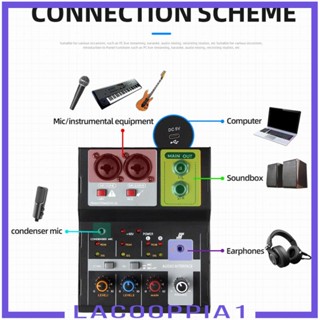 [Lacooppia1] เครื่องมิกเซอร์เสียงดิจิทัล USB ขนาดเล็ก พร้อมความละเอียดเสียง 16 บิต 48KHz ตัวควบคุมมิกเซอร์เสียง 2 ช่อง สําหรับถ่ายทอดสด สเตอริโอ บันทึกเสียง