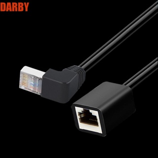 Darby สายเคเบิลเครือข่ายอีเธอร์เน็ต LAN Cat6 RJ45 90 องศา ตัวผู้ เป็นตัวเมีย Cat6