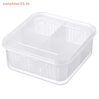 Thsun กล่องเก็บอาหาร ผลไม้ 4 ช่อง สําหรับตู้เย็น ช่องแช่แข็ง