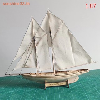 Thsun 1:87 Ben Jamin W. โมเดลเรือใบ แบบไม้ สไตล์คลาสสิก DIY สําหรับตกแต่ง TH