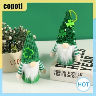 Copoti St Patricks Day Gnome ไฟ Led รูปเอลฟ์ไอริช เรืองแสง สีเขียวแชมร็อก สําหรับตกแต่งบ้าน