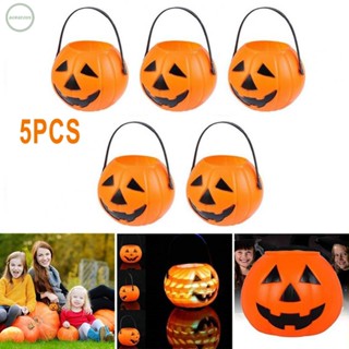 GORGEOUS~Pumpkin Bucket 5pcs 7x7x6 Cm Gift Lightweight Sweet Holder Halloween Decor