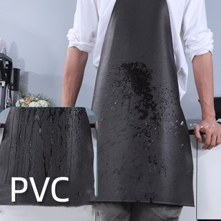 ผ้ากันเปื้อนหนัง PVC ยาว กันน้ํา / กันไขมัน สะดวก สําหรับห้องครัว