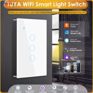 Tuyaสวิตช์Wifiสมาร์ทสวิตช์ไฟผนัง 1/2/3/4 Gang Touch Control Timer Home Automationสนับสนุน (ต้องการNeutral Wire) Linklink