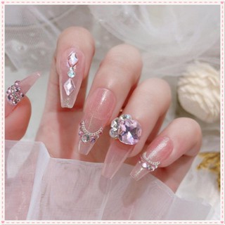 1 PC Nail Art ไขมันสแควร์ Heap เพชรสำเร็จรูปเครื่องประดับ Snowflake Pearl Pointed ด้านล่างเจาะโลหะผสมเล็บเครื่องมือสำหรับเล็บ Shop 8 Designs JOYFEEL