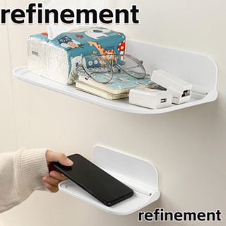 Refinement ชั้นวางของติดผนังห้องน้ํา แบบพับได้ ไม่ต้องเจาะ อเนกประสงค์ ประหยัดพื้นที่ สําหรับวางโทรศัพท์ในห้องน้ํา