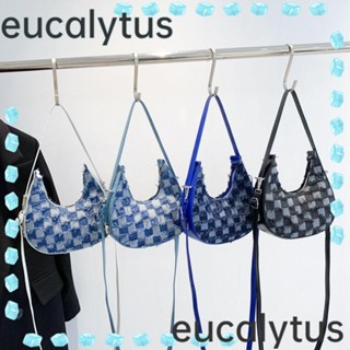 Eucalytus1 กระเป๋าสะพายไหล่ กระเป๋าเมสเซนเจอร์ ผ้ายีน สําหรับผู้หญิง