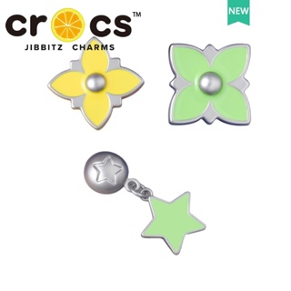 jibbitz crocs แท้  หัวเข็มขัดโลหะ รูปดอกไม้ สําหรับตกแต่งรองเท้า crocs DIY 2023