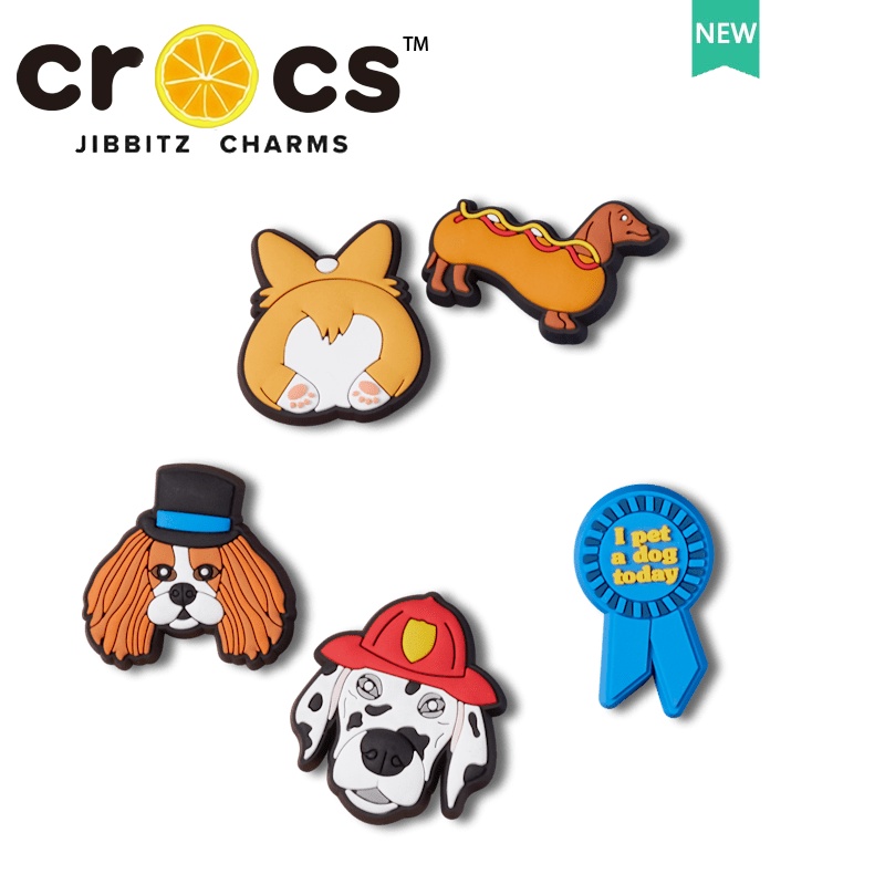 jibbitz crocs แท้ หัวเข็มขัดตกแต่งรองเท้า ลายสุนัขดัชชุนน่ารัก