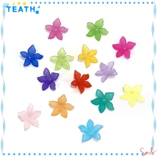 Teath ลูกปัดดอกลิลลี่ หลากสี สุ่มสี 25 มม. 100 ชิ้น