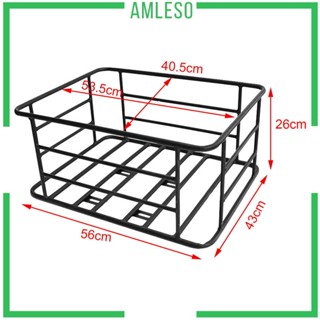 [Amleso] ตะกร้าเหล็กติดด้านหลังจักรยาน ถอดออกได้ สําหรับจักรยานเสือหมอบ